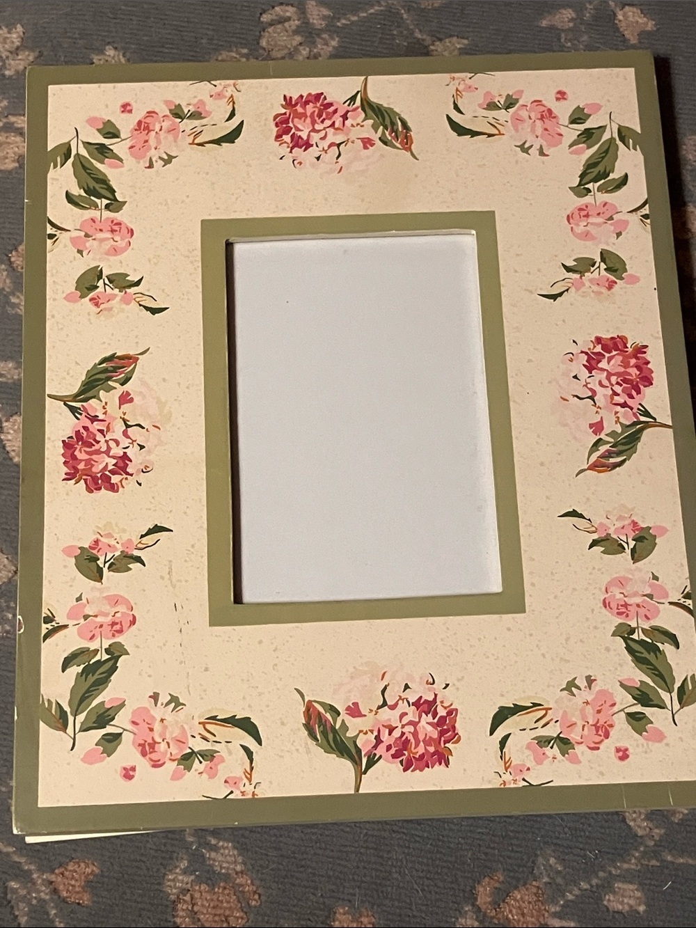 Laura Ashley picture frame with pink peonies and Sage 4 x 3 picture